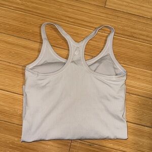 Lululemon ribbed white/ gray tank top
